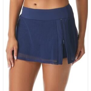 Beach House Excel Mesh Swim Skort - Beach Solids UPF 50+ Blue Admiral Size XL